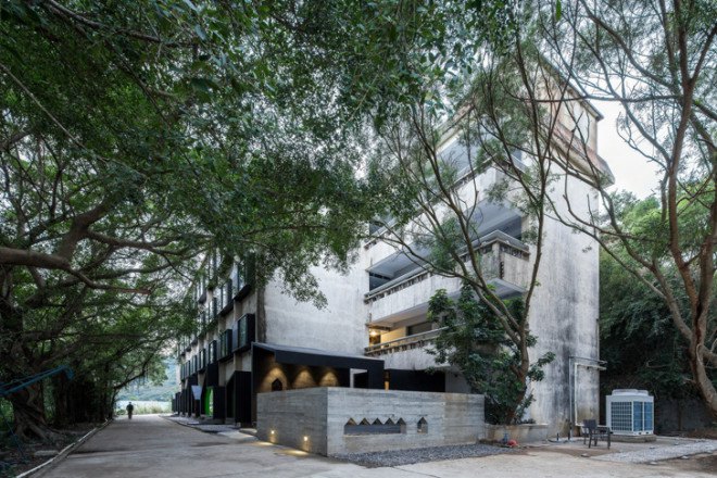 O-office Architects, Shenzhen, China, Dying Factory, green renovation, youth hotel, hostel, prefab, prefab facade, prefab architecture