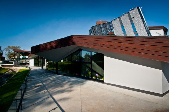 Zeimuls Center, Latvia, SAALS Architecture, green roof, green-roofed architecture, green architecture, terrain
