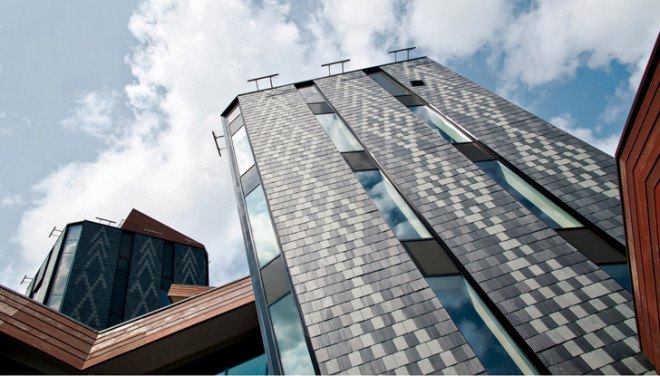Zeimuls Center, Latvia, SAALS Architecture, green roof, green-roofed architecture, green architecture, terrain