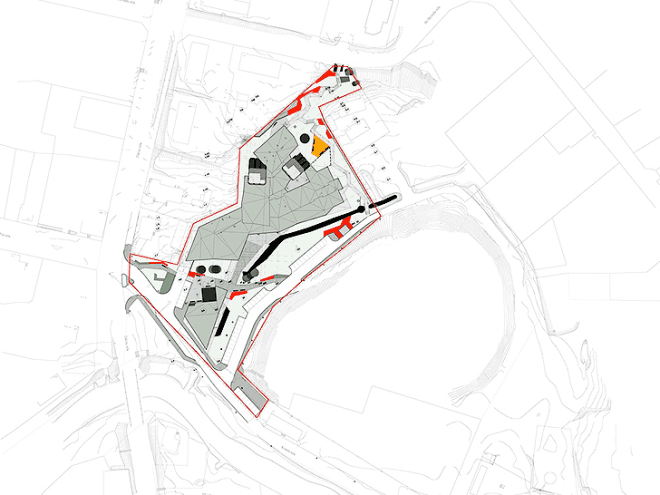 Zeimuls Center, Latvia, SAALS Architecture, green roof, green-roofed architecture, green architecture, terrain