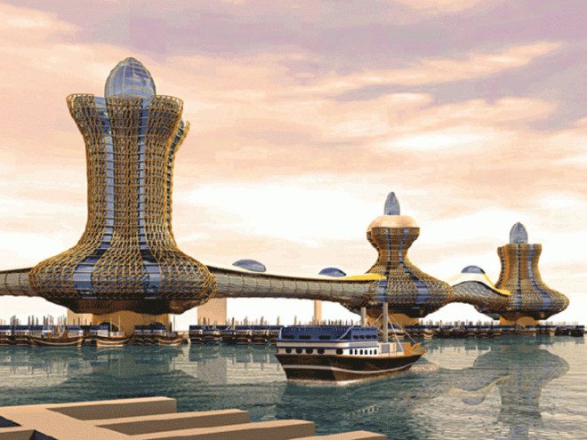 dubai, dubai creek, aladdin city, emirates, middle east, tourism, towers