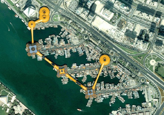 dubai, dubai creek, aladdin city, emirates, middle east, tourism, towers