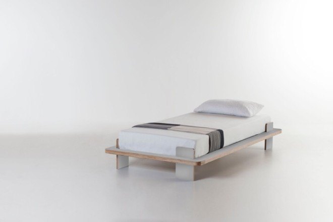 Reader submitted content, Rigo Letto, Formabilio, Arianna Giovacchini, bed frame, plywood, lacquered plywood, poplar plywood, minimalist