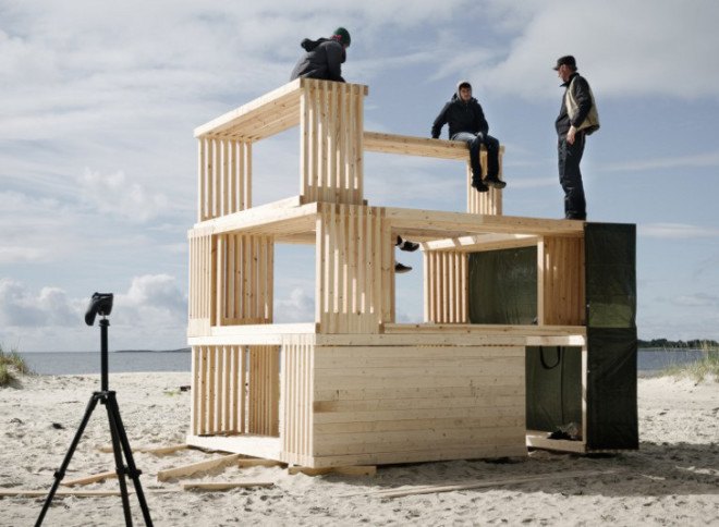 salt, shelter, arctic, norway, festival, tiny house, camping, modular building