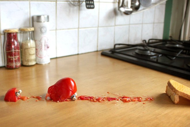art, photography, photographs, fruit, fruits, vegetables, produce, plants, skateboarding, humor, funny, French, France, Bennoit Jammes, art series