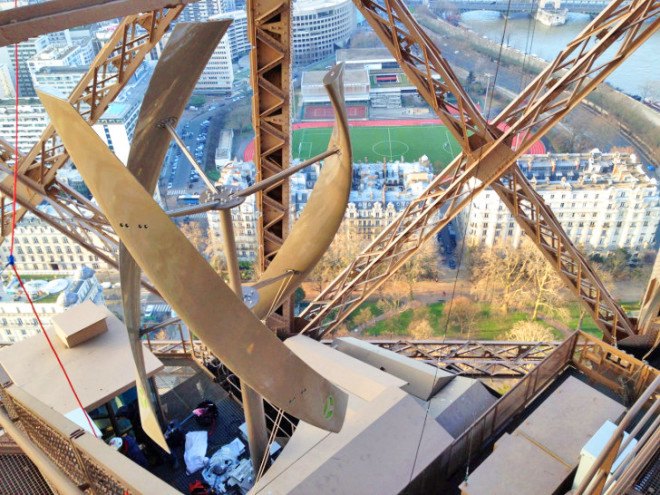 Urban Green Energy, UGE, wind power, wind turbine, green energy, eiffel tower, paris, france, renewable energy, landmark, green renovation, green upgrade