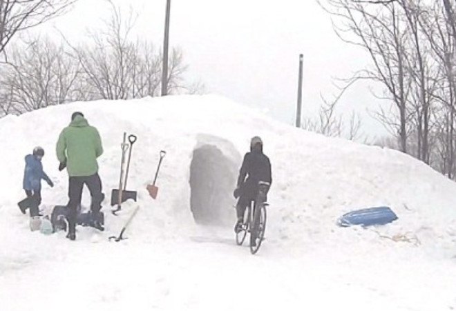 winter, snowfall, snow, 2015, 2014, snow tunnel, boston, canada, bike path