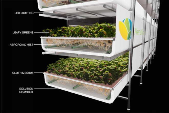 world’s largest indoor vertical farm, indoor vertical farm, vertical farm, Newark, New Jersey, converted steel factory, aeroponics, AeroFarms, RBH Group, urban farm, urban farming, sustainable farming, micro fleece cloth, LEDs, zero pesticides,