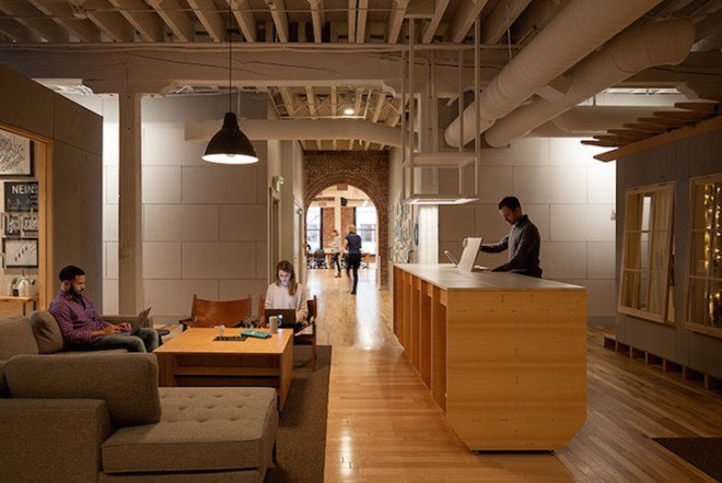 Airbnb, Portland, call center, Customer Experience center Portland, Airbnb Customer Experience center, Airbnb CX center, Airbnb office, Rachael Yu, Aaron Taylor Harvey, free design, open office, office,