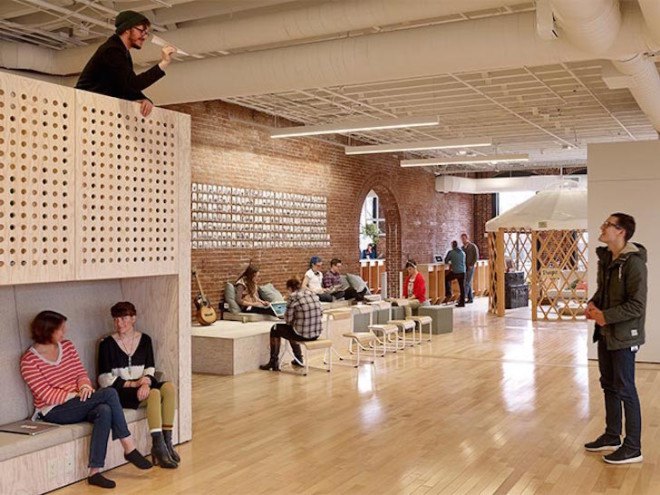 Airbnb, Portland, call center, Customer Experience center Portland, Airbnb Customer Experience center, Airbnb CX center, Airbnb office, Rachael Yu, Aaron Taylor Harvey, free design, open office, office,