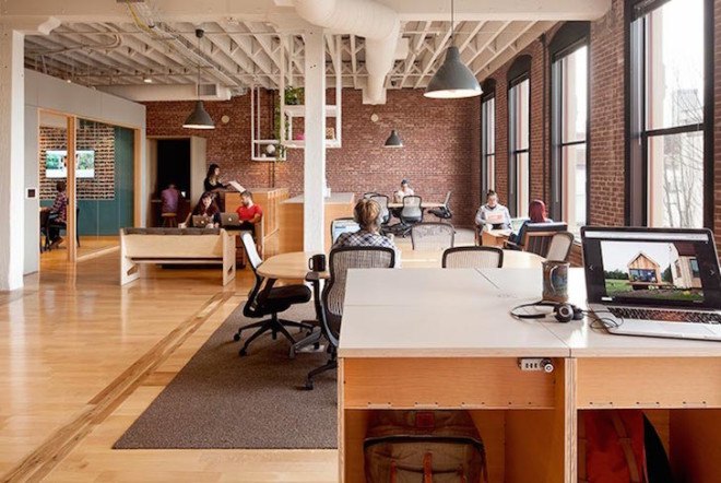 Airbnb, Portland, call center, Customer Experience center Portland, Airbnb Customer Experience center, Airbnb CX center, Airbnb office, Rachael Yu, Aaron Taylor Harvey, free design, open office, office,