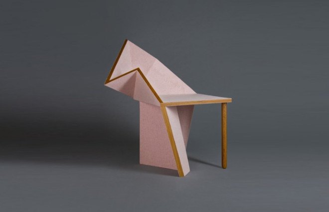 origami furniture, green furniture, Dubai, Aljoud Lootah, wooden furniture, origami design, foldable furniture, polished copper