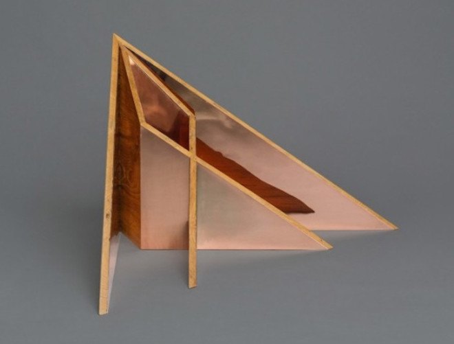 origami furniture, green furniture, Dubai, Aljoud Lootah, wooden furniture, origami design, foldable furniture, polished copper