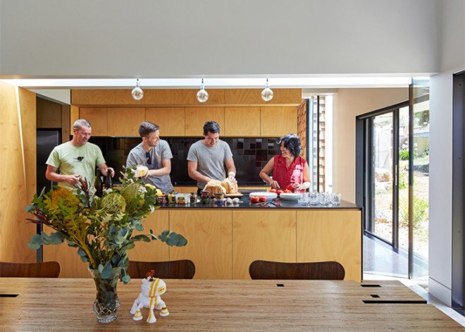 Andrew Maynard architects, Andrew Maynard, Andrew Maynard Australia, Tower House, Tower House Australia, village house, anti-monolith house, anti-mcmansion, mcmansion alternatives, expanding homes, green renovations, expanding small homes. creative home extensions