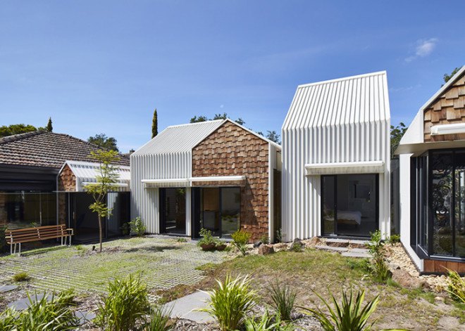 Andrew Maynard architects, Andrew Maynard, Andrew Maynard Australia, Tower House, Tower House Australia, village house, anti-monolith house, anti-mcmansion, mcmansion alternatives, expanding homes, green renovations, expanding small homes. creative home extensions