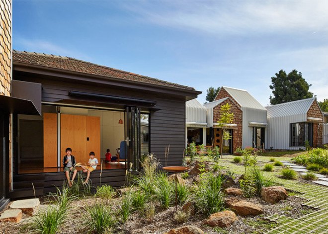 Andrew Maynard architects, Andrew Maynard, Andrew Maynard Australia, Tower House, Tower House Australia, village house, anti-monolith house, anti-mcmansion, mcmansion alternatives, expanding homes, green renovations, expanding small homes. creative home extensions