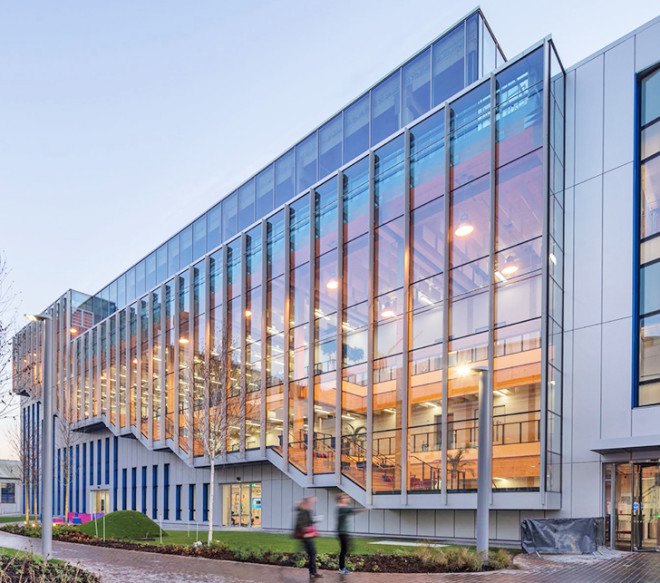 Arup Associates, London, timber architecture, prefab timber, wood structure, Wood in Architecture Award, prefab architecture, glulam, glass facade, flexible spaces, green architecture