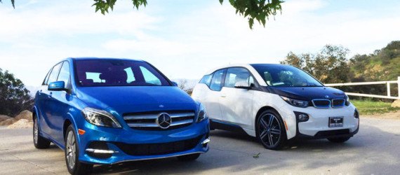 bmw, bmw i3, mercedes-benz, mercedes-benz b-class electric drive, bmw electric car, mercedes electric car, electric car, car review, review, electric motor, lithium-ion battery, green car, green transportation, los angeles