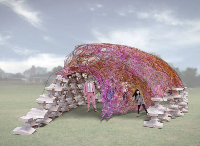 green design, eco design, sustainable design, Figment festival, City of Dreams Pavilion, Billion Oyster Pavilion, BanG Studio, New York Harbor School, raising oysters