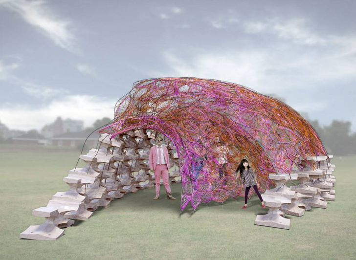 green design, eco design, sustainable design, Figment festival, City of Dreams Pavilion, Billion Oyster Pavilion, BanG Studio, New York Harbor School, raising oysters