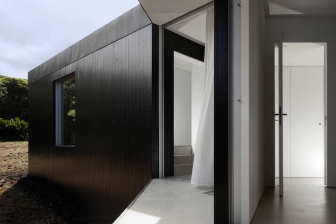 CZ HOUSE, prefab house, pico island, SAMI Arquitectos, blackened timber, black timber, energy efficiency, minimalist home, minimalist aesthetic,