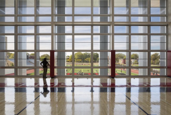 Dunbar High School, Dunbar High School LEED, LEED Platinum, LEED high school, LEED Platinum high school, high school, USGBC, Moody Nolan, Perkins Eastman, solar power, geothermal energy, photovoltaic array, rain gardens, natural lighting, low-flow fixtures, cisterns, Washington DC