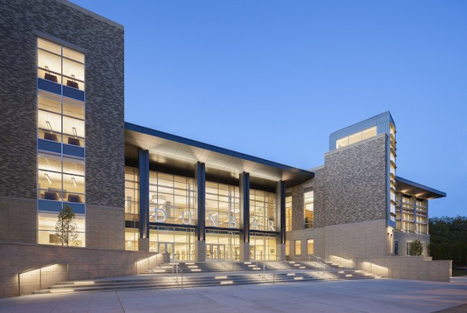 Dunbar High School, Dunbar High School LEED, LEED Platinum, LEED high school, LEED Platinum high school, high school, USGBC, Moody Nolan, Perkins Eastman, solar power, geothermal energy, photovoltaic array, rain gardens, natural lighting, low-flow fixtures, cisterns, Washington DC