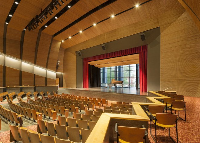 Dunbar High School, Dunbar High School LEED, LEED Platinum, LEED high school, LEED Platinum high school, high school, USGBC, Moody Nolan, Perkins Eastman, solar power, geothermal energy, photovoltaic array, rain gardens, natural lighting, low-flow fixtures, cisterns, Washington DC