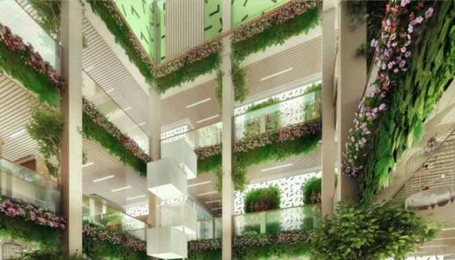 Weingartner Architects, Elastic Woodscraper II, vertical architecture, wooden tower, vertical garden, green architecture, rooftop terrace, urban garden, heat recovery, glass facade