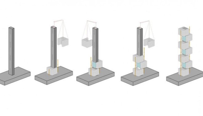 Weingartner Architects, Elastic Woodscraper II, vertical architecture, wooden tower, vertical garden, green architecture, rooftop terrace, urban garden, heat recovery, glass facade