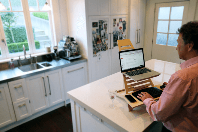 Elevate, reader submitted content, standing desk, standing workstation, kickstarter, natural birch, birch plywood, plywood, affordable standing desk, flat pack