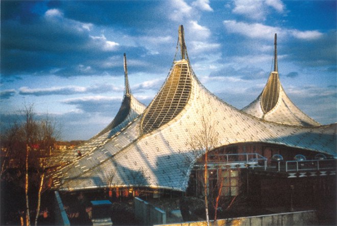 Pritzker Prize, Frei Otto, Jorg Gribl, Ted Happold, Pritzker Prize Laureate, 2015 Pritzker Prize, 1972 Munich Olympic Stadium, City in the Arctic, Munich Zoo Aviary, Shigeru Ban, Japanese Pavilion, paper pavilion, Diplomatic Club Heart Tent, Multihalle, Mannheim, 1967 Expo