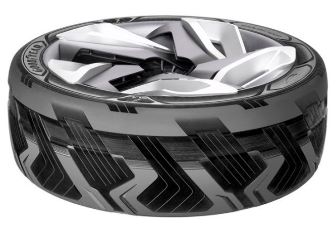 electric car, charging, battery, range anxiety, goodyear, concept, tire, bh03, car charged by tire, heat-gathering tire