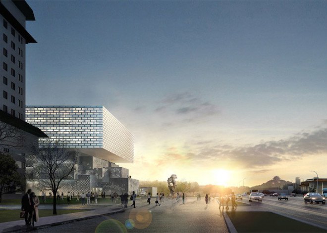 Ole Scheeren, Guardian Art Center, Guardian Art Center Beijing, Beijing, China, Buro Ole Scheeren, mixed use, mixed use development, hutong, Chen Dongsheng glass bricks, column-free space, multifunctional hall