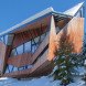 Patkau Architects, Whistler, Hadaway House, Whistler valley, ipe wood, geometric home, wedge-shaped home, British Columbia, ski chalet, contemporary home, thermal mass, steep site