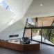 Patkau Architects, Whistler, Hadaway House, Whistler valley, ipe wood, geometric home, wedge-shaped home, British Columbia, ski chalet, contemporary home, thermal mass, steep site