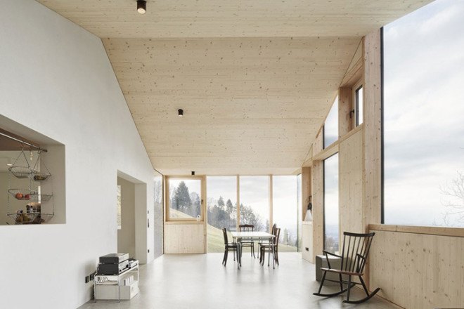 Jochen Specht, Austria, minimalist home, timber architecture, timber frame, floor heating, geothermal energy, green facade, mountain home, green renovation, renovated house