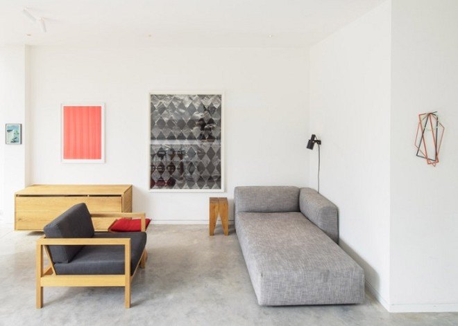 Haptic Architects, Victorian house, London, London architects, green renovation, green extension, untreated timber, timber facade, wooden facade, wooden cladding, skylights, wooden stairs, concrete fireplace