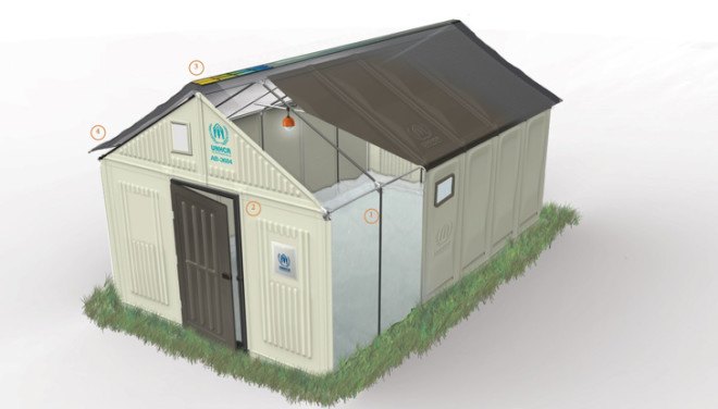 green design, eco design, sustainable design, Better Shelter, United Nations High Commissioner for Refugees, solar powered flat pack shelters, refugee shelters, IKEA