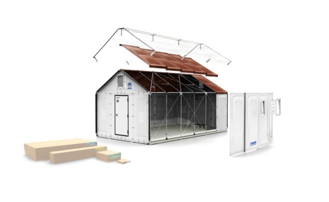 green design, eco design, sustainable design, Better Shelter, United Nations High Commissioner for Refugees, solar powered flat pack shelters, refugee shelters, IKEA