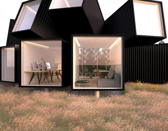 Cargotecture, James Whitaker, shipping container, shipping containers, shipping container office, cargotecture office, low cost office, affordable office building, Hechingen Studio