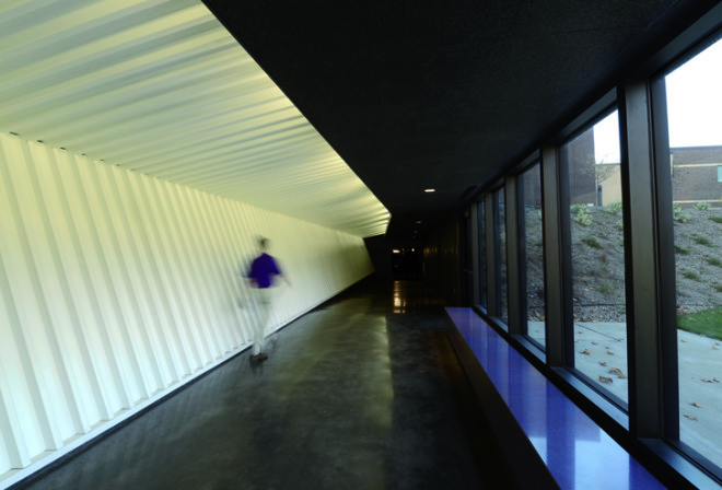 LEO A DALY, Minnesota, pedestrian link, tunnel, sheltered passage, underground architecture, outdoor amphitheater, green roof, green-roofed architecture