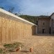 green roof, concrete, outbuilding, La Vall d'en Bas farm, Arnau Vergés, farm, Catalonia, black metal bridge, farmhouse,
