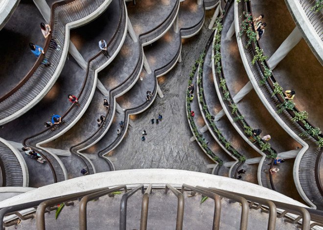 Heatherwick Studio, Thomas Heatherwick, towers, concrete, university, Singapore, educational architecture, natural ventilation, classroom design, atrium building, concrete panels