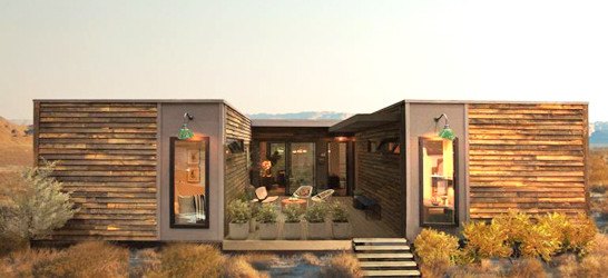 LivingHomes, prefab housing, modular house, cradle-to-cradle, C6 house, prefab, Joshua Tree, California, zero energy house, solar panels, LEED platinu, Make it Right