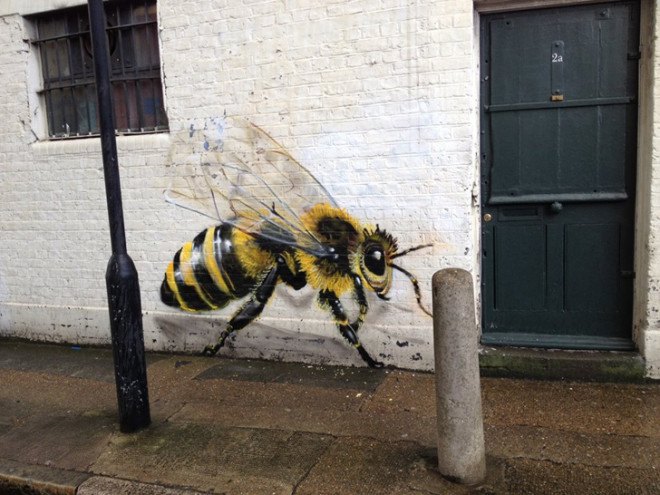 green design, eco design, sustainable design , Louis Masai Michel, Jim vision, Colony collapse disorder, bee populations, street art, #savethebees