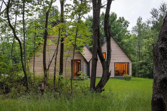 HGA Architects, Marlboro, Marlboro Music Festival, Vermont, Cape Cod, locally sourced materials, contemporary, slate shingles, cedar planks, stained cedar, red cedar, natural light, white pine, natural finishes