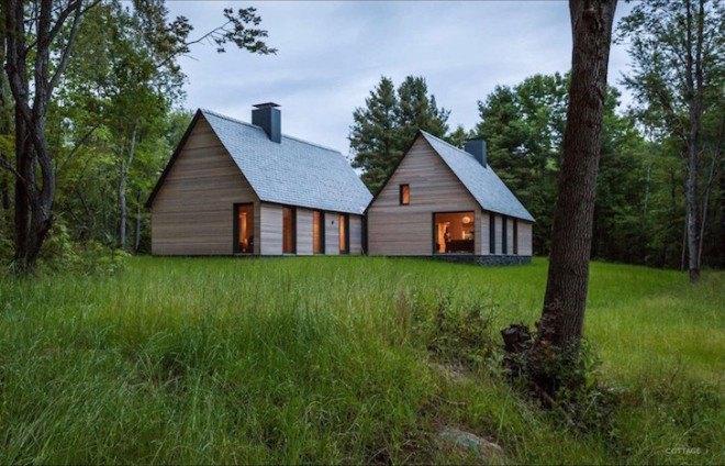 HGA Architects, Marlboro, Marlboro Music Festival, Vermont, Cape Cod, locally sourced materials, contemporary, slate shingles, cedar planks, stained cedar, red cedar, natural light, white pine, natural finishes