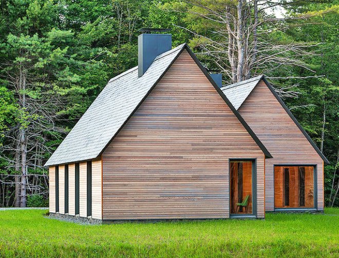 HGA Architects, Marlboro, Marlboro Music Festival, Vermont, Cape Cod, locally sourced materials, contemporary, slate shingles, cedar planks, stained cedar, red cedar, natural light, white pine, natural finishes