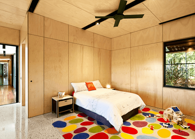 Mihaly Slocombe, Australian home, home addition, kids pod, australian architecture, glazed corridor, green design, eco design, sustainable design, green architecture